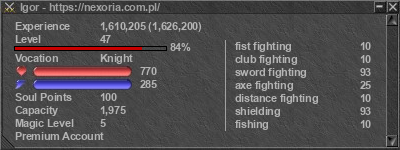 Signature for player Igor