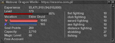 Signature for player Mateusz Dragon Wielki