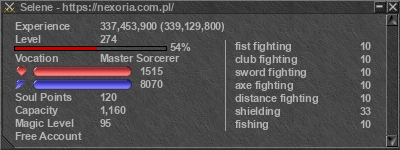 Signature for player Selene